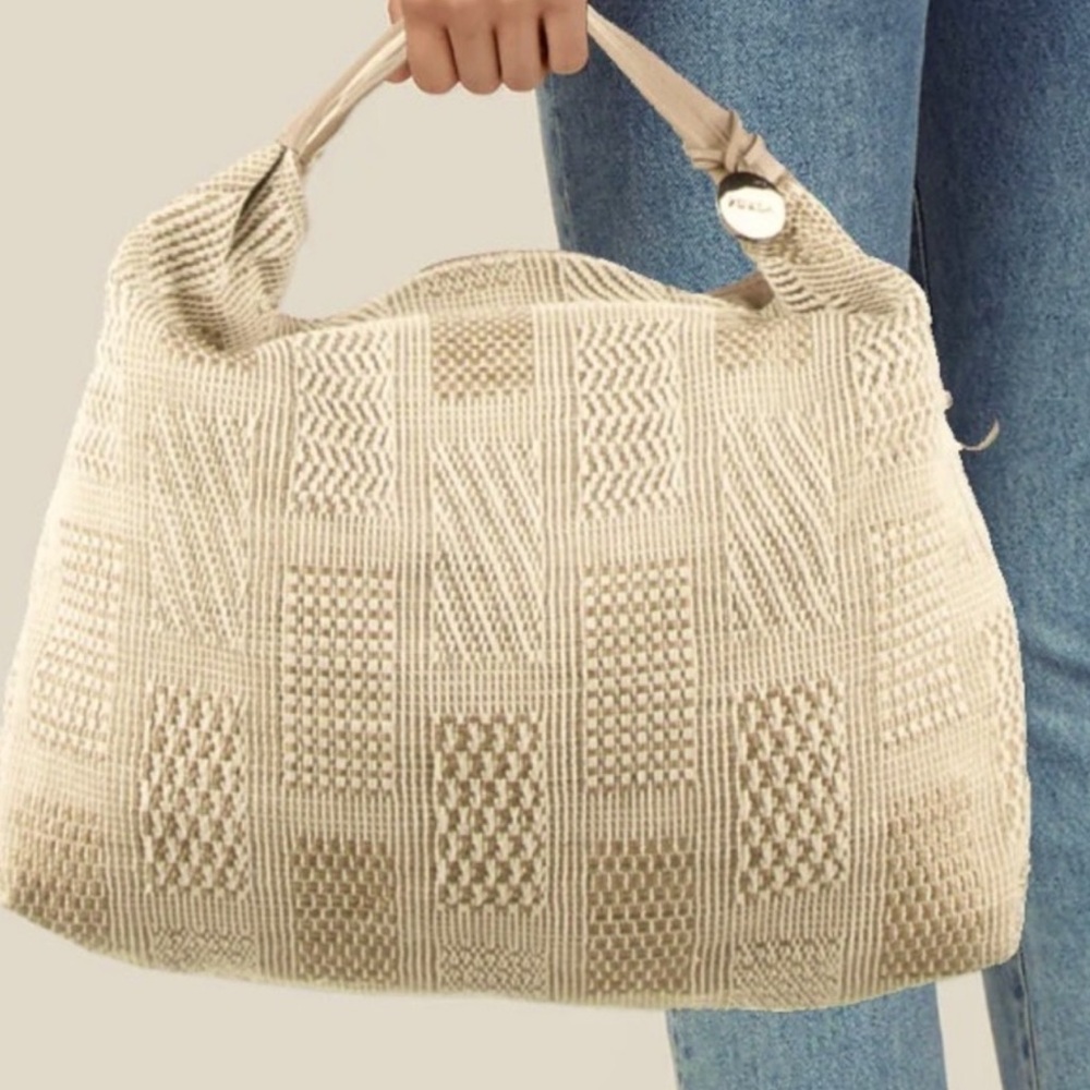 Authentic Furla Rafia Weave Bag
